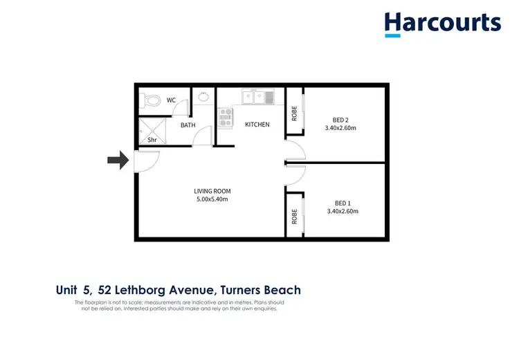 Floorplan of Homely unit listing, 5/52 Lethborg Avenue, Turners Beach TAS 7315