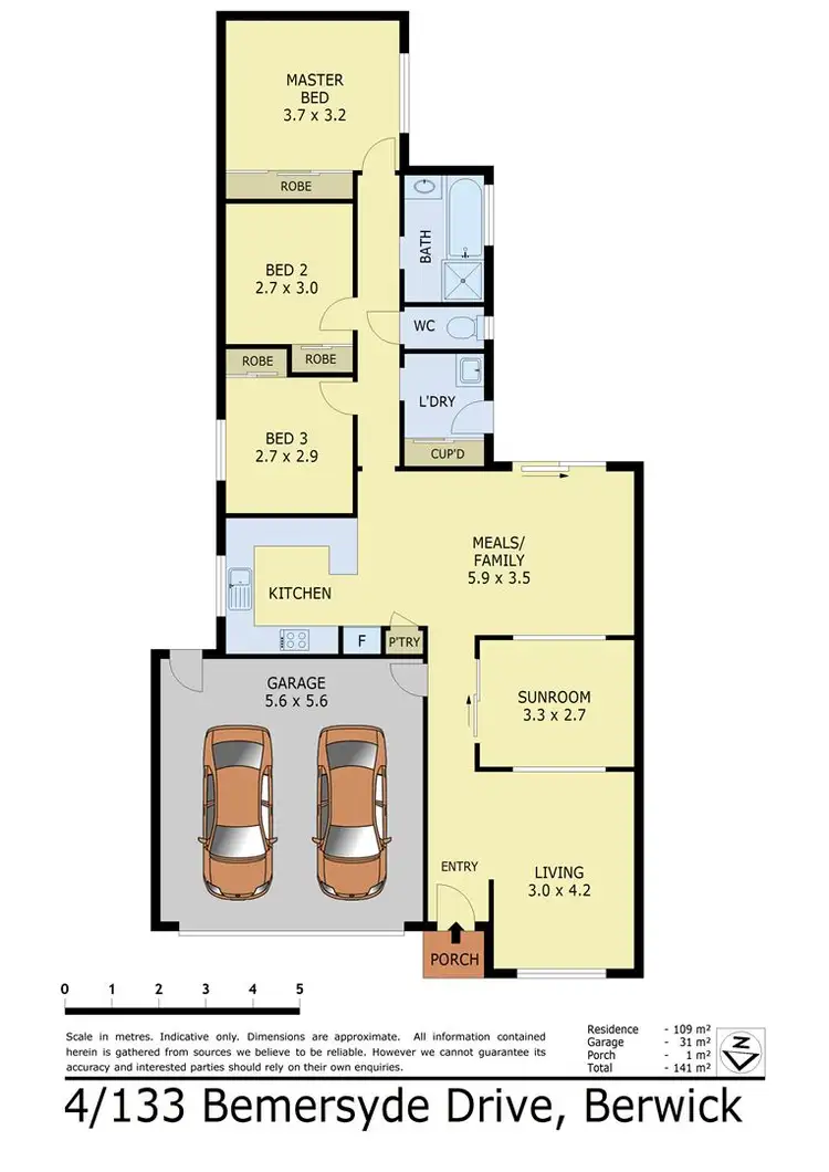 Floorplan of Homely unit listing, 4/133 Bemersyde Drive, Berwick VIC 3806