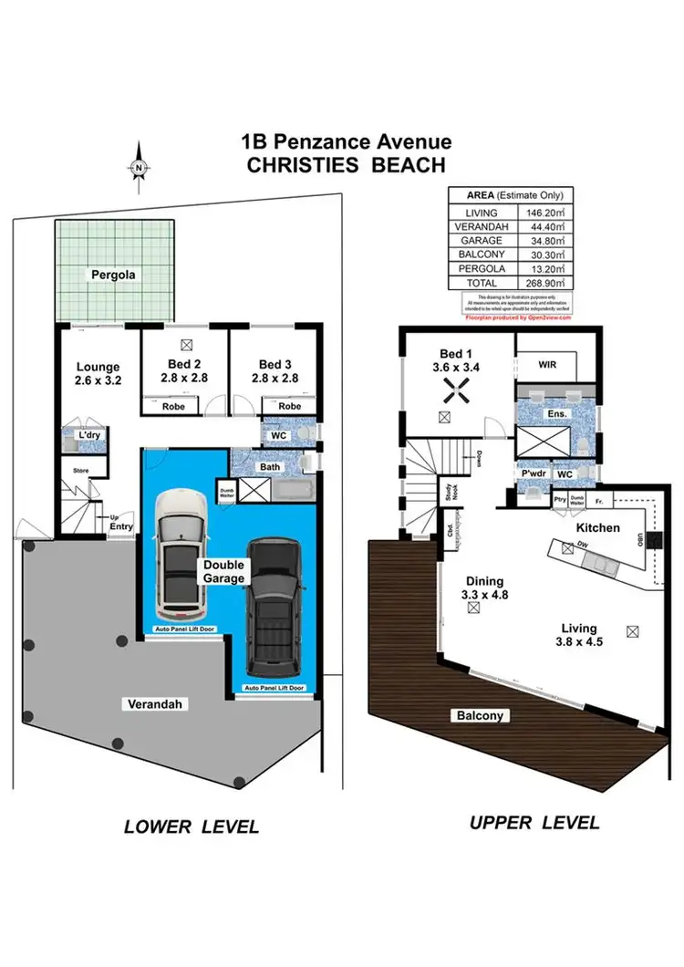 Floorplan of Homely house listing, 1 B Penzance Ave, Christies Beach SA 5165
