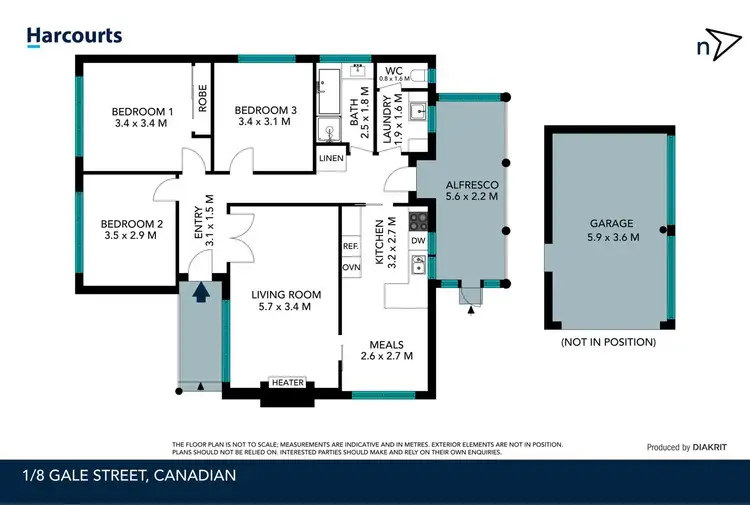 Floorplan of Homely unit listing, 1/8 Gale Street, Canadian VIC 3350