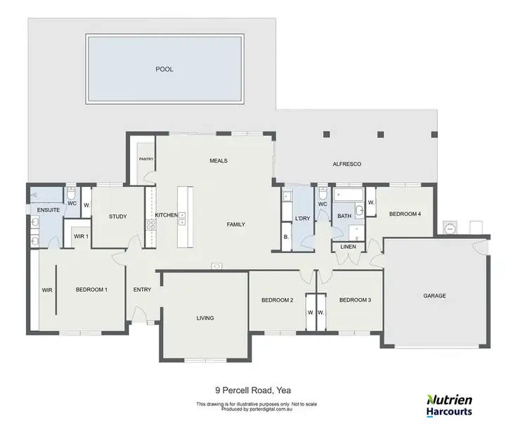 Floorplan of Homely house listing, 9 Purcell Road, Yea VIC 3717