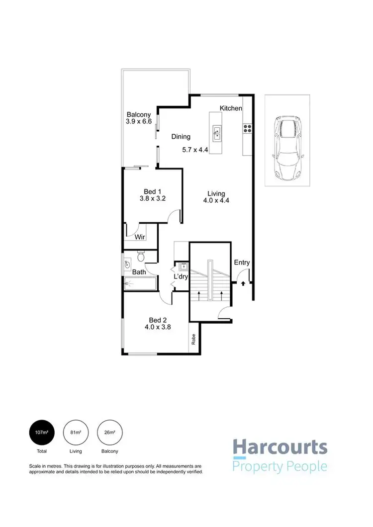 Floorplan of Homely unit listing, 101/1-7 The Avenue, Athol Park SA 5012