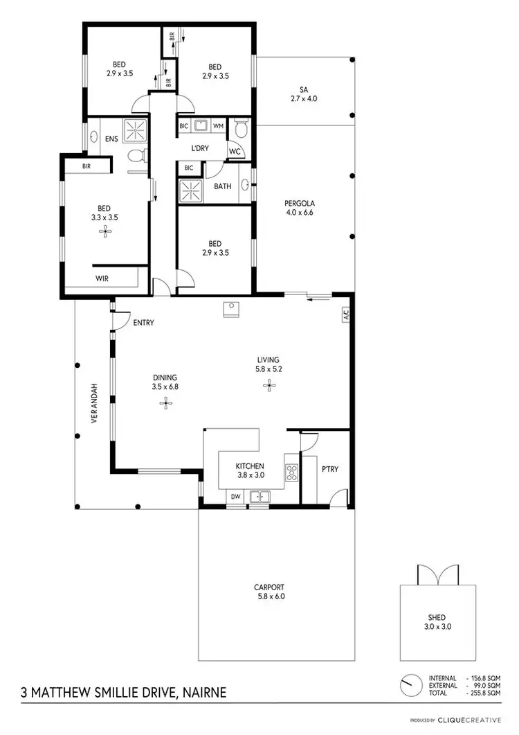 Floorplan of Homely house listing, 3 Matthew Smillie Drive, Nairne SA 5252