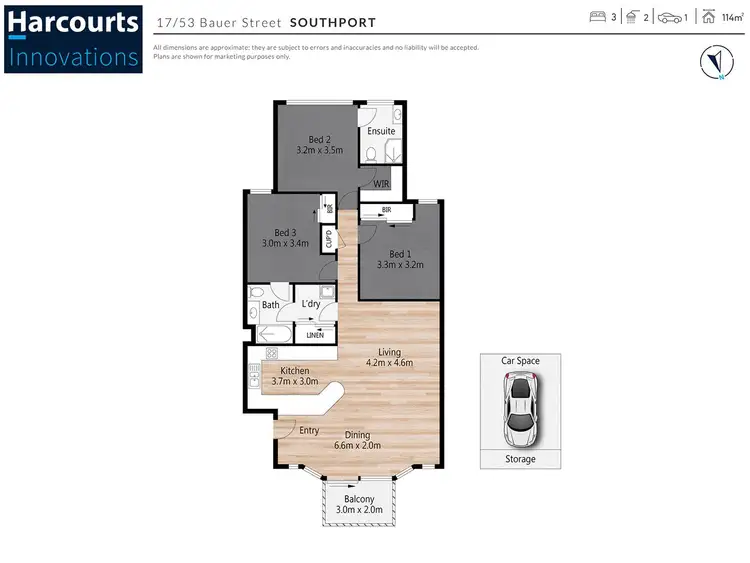 Floorplan of Homely unit listing, 17/53 Bauer Street, Southport QLD 4215