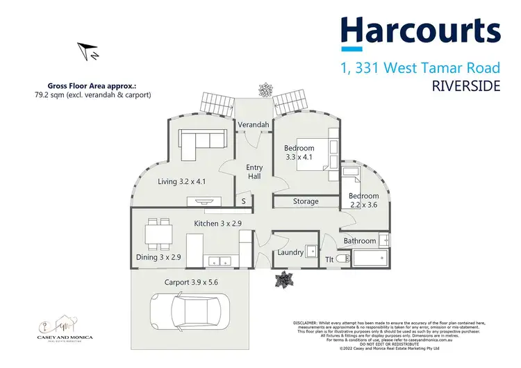 Floorplan of Homely house listing, 1/331 West Tamar Road, Riverside TAS 7250