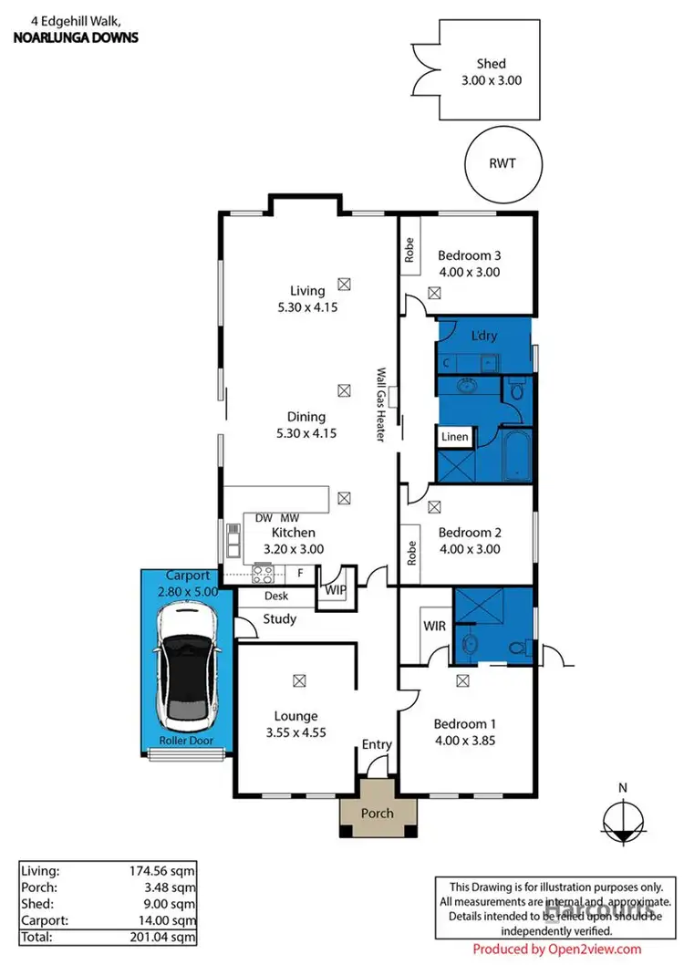 Floorplan of Homely house listing, 4 Edgehill Walk, Noarlunga Downs SA 5168