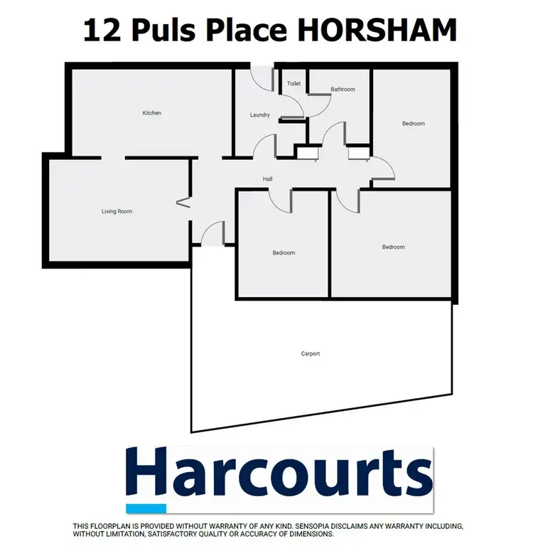 Floorplan of Homely house listing, 12 Puls Place, Horsham VIC 3400