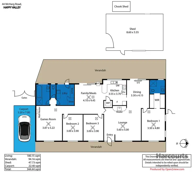 Floorplan of Homely house listing, 44 McHarg Road, Happy Valley SA 5159