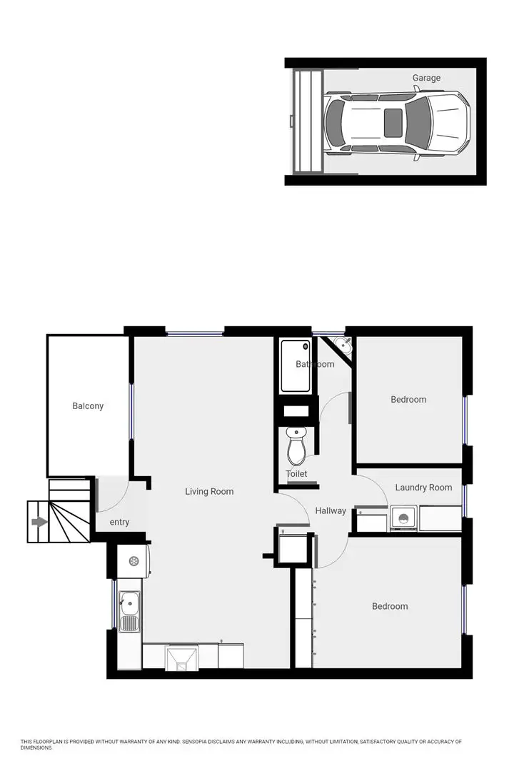 Floorplan of Homely block of units listing, 2/13 Strickland Street, Bunbury WA 6230