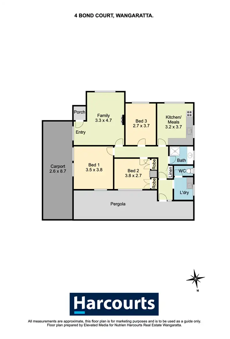 Floorplan of Homely house listing, 4 Bond Court, Wangaratta VIC 3677