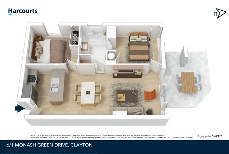 Floorplan of Homely apartment listing, 6/1 Monash Green Drive, Clayton VIC 3168