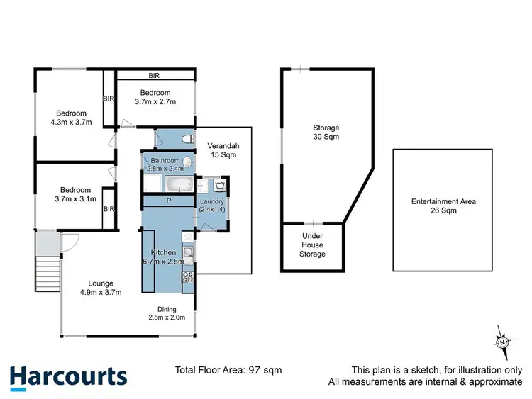 Floorplan of Homely house listing, 44 Carnegie Street, Claremont TAS 7011
