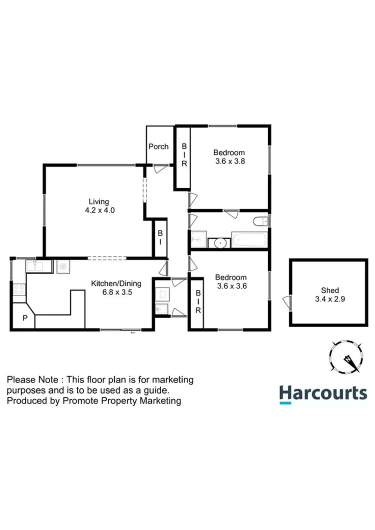 Floorplan of Homely unit listing, 2/5a Toongabbie Street, Midway Point TAS 7171