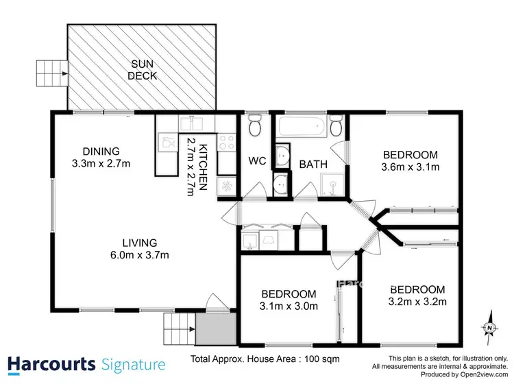 Floorplan of Homely unit listing, 2/35 Millview Drive, Oakdowns TAS 7019