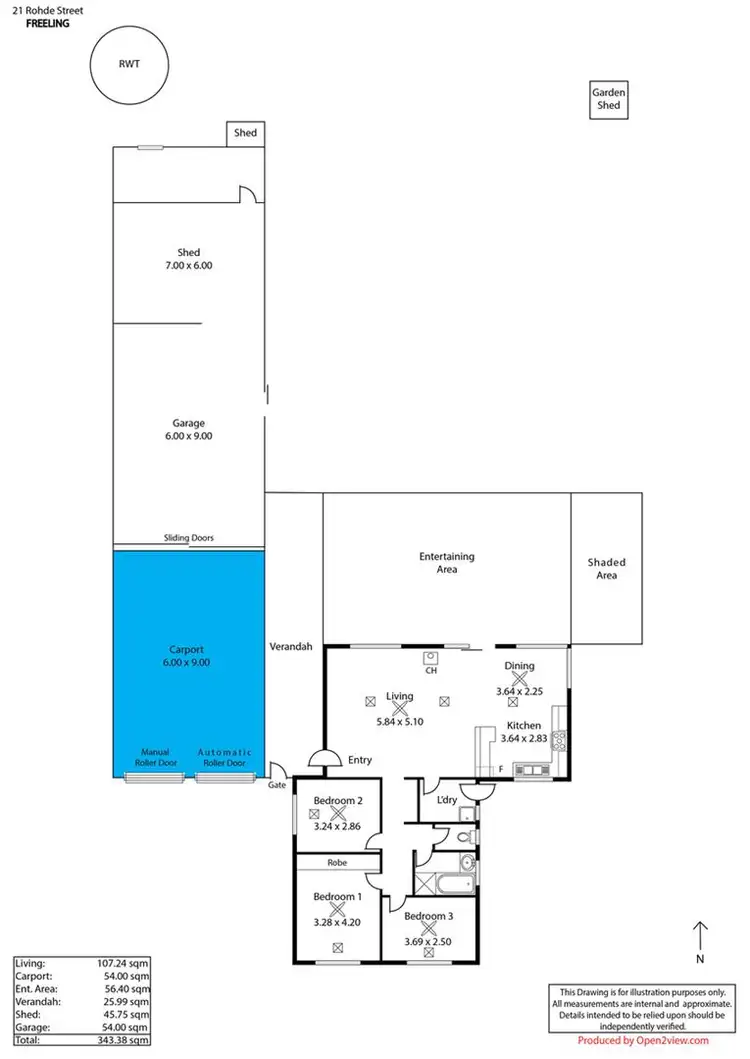 Floorplan of Homely house listing, 21 Rohde Street, Freeling SA 5372