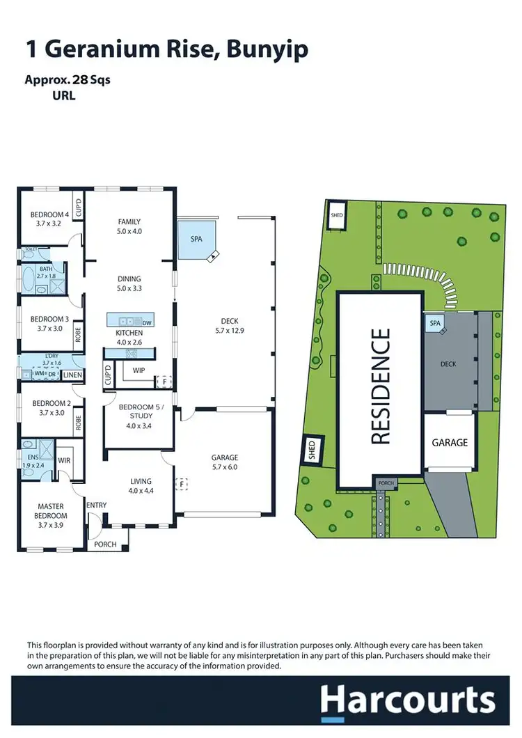 Floorplan of Homely house listing, 1 Geranium Rise, Bunyip VIC 3815