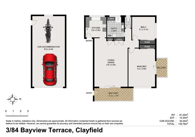 Floorplan of Homely unit listing, 3/84 Bayview Terrace, Clayfield QLD 4011
