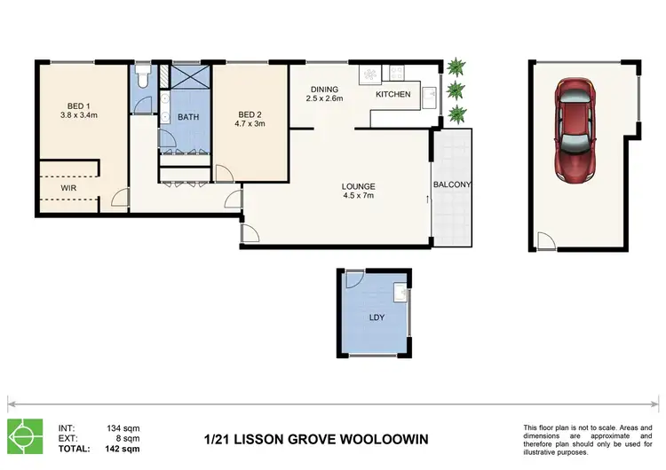 Floorplan of Homely unit listing, 1/21 Lisson Grove, Wooloowin QLD 4030