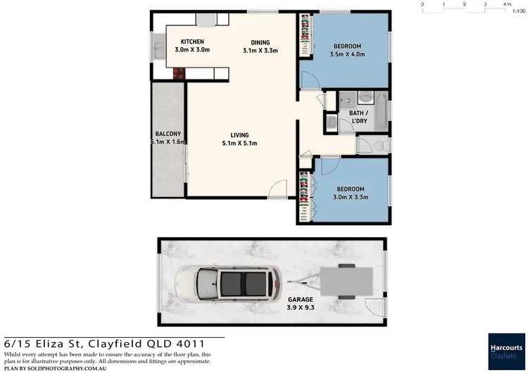 Floorplan of Homely unit listing, 6/15 Eliza Street, Clayfield QLD 4011