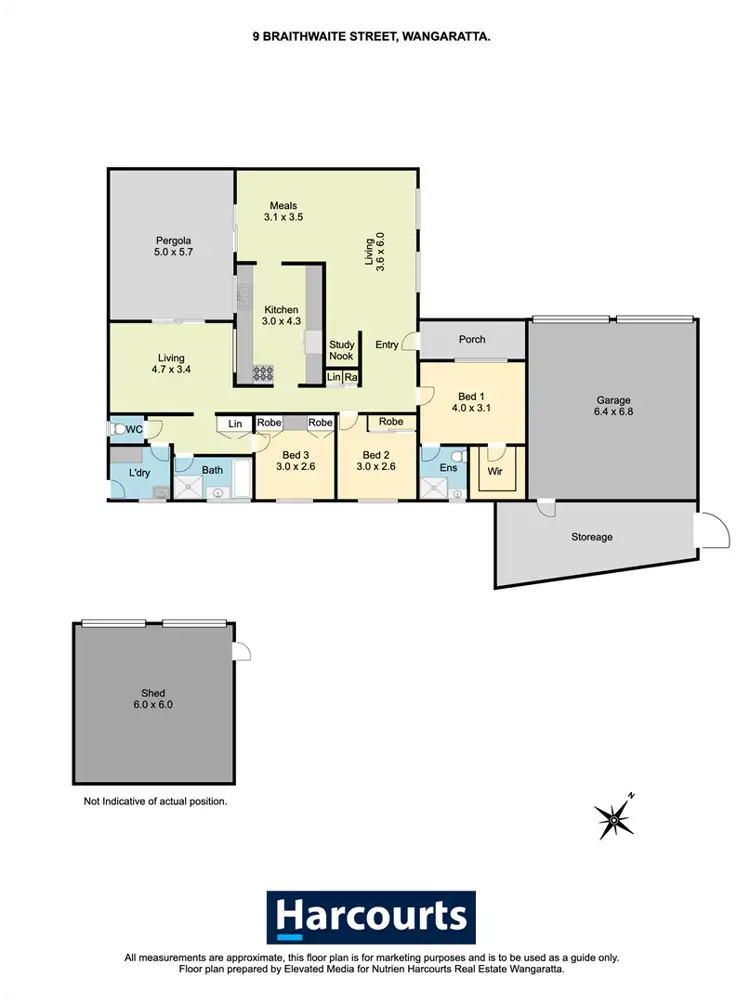 Floorplan of Homely house listing, 9 Braithwaite Street, Wangaratta VIC 3677