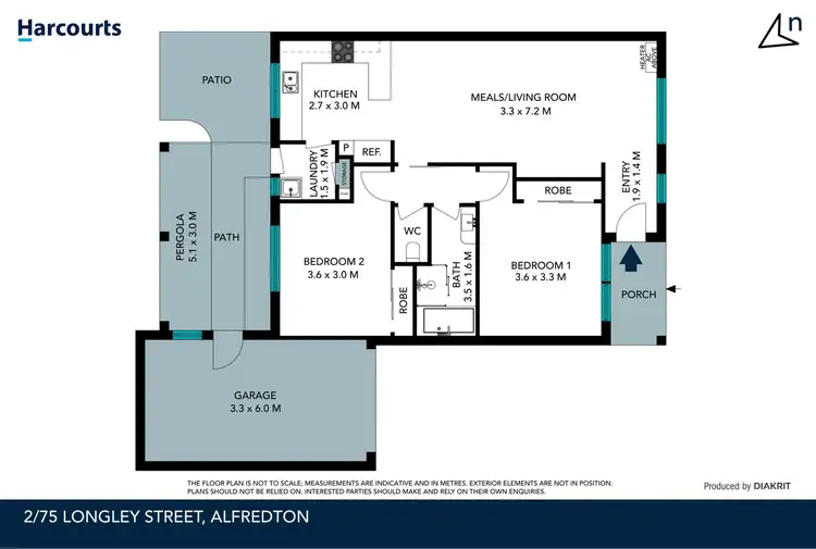 Floorplan of Homely unit listing, 2/75 Longley Street, Alfredton VIC 3350