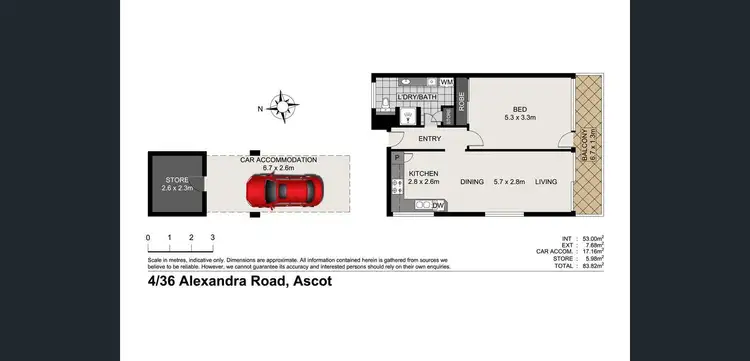 Floorplan of Homely flat listing, 4/36 Alexandra Road, Ascot QLD 4007