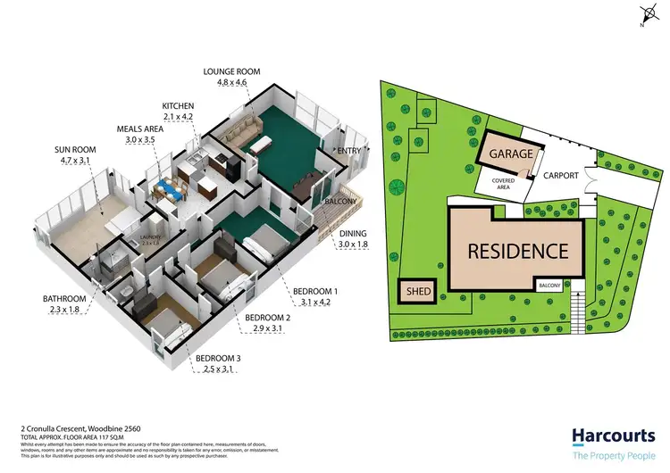 Floorplan of Homely house listing, 2 Cronulla Crescent, Woodbine NSW 2560