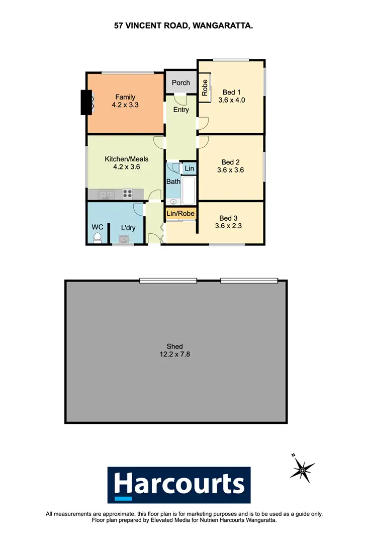 Floorplan of Homely house listing, 57 Vincent Road, Wangaratta VIC 3677