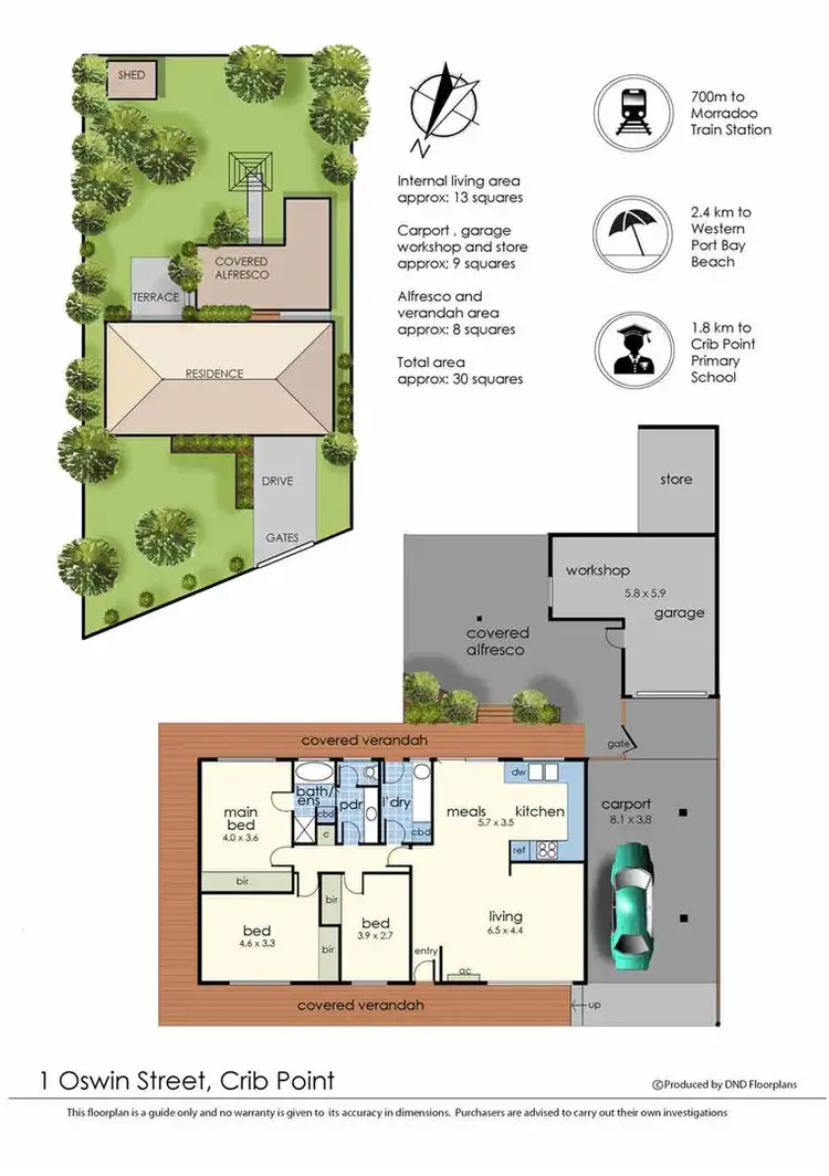 Floorplan of Homely house listing, 1 Oswin Street, Crib Point VIC 3919