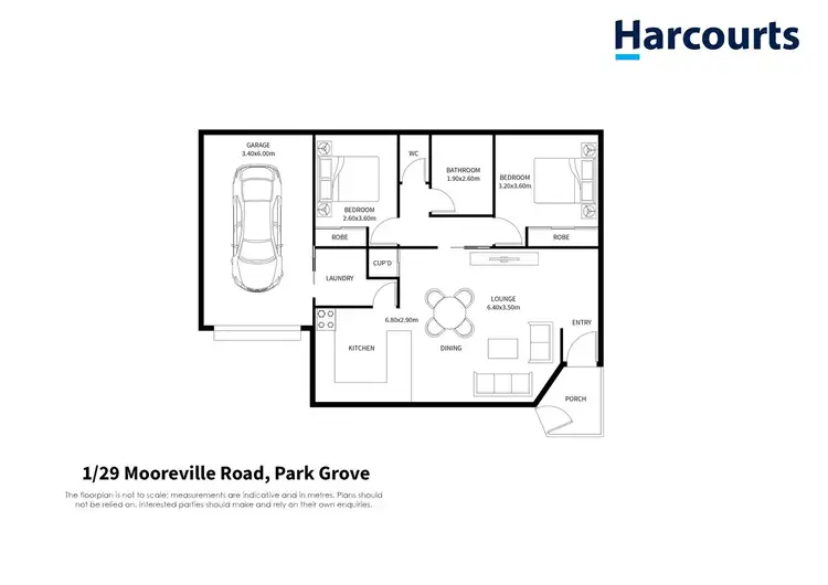 Floorplan of Homely unit listing, 1/29 Mooreville Road, Park Grove TAS 7320