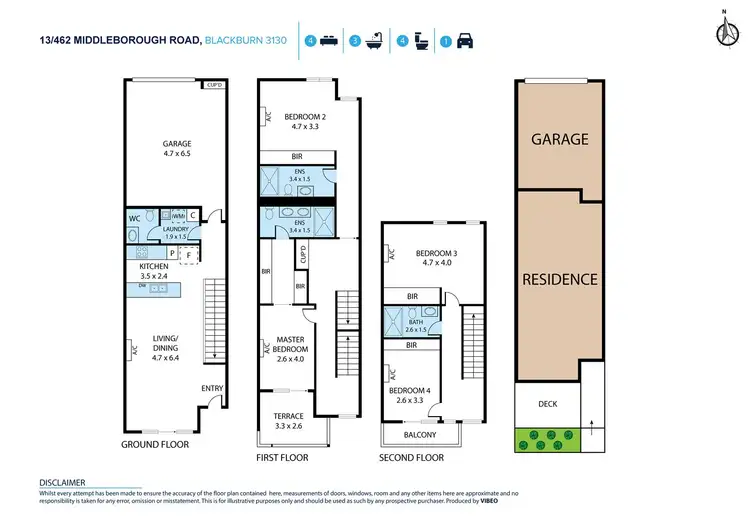 Floorplan of Homely townhouse listing, 13/462-472 Middleborough Road, Blackburn VIC 3130