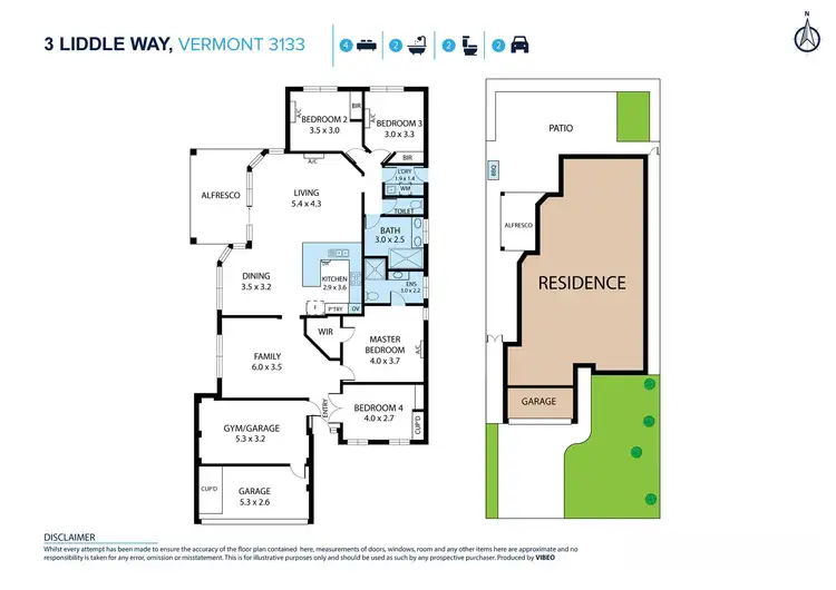 Floorplan of Homely house listing, 3 Liddle Way, Vermont VIC 3133