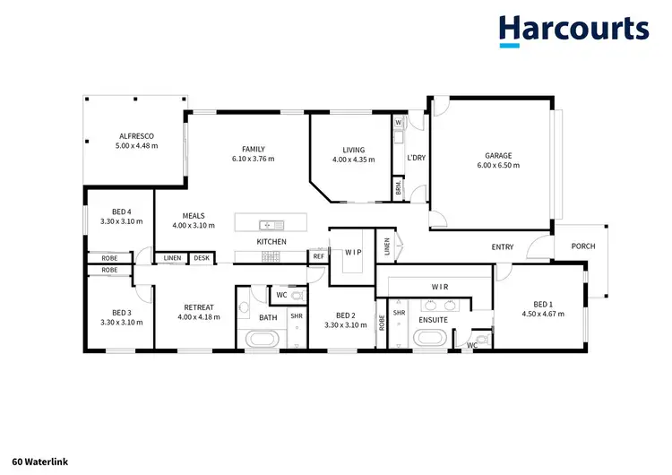 Floorplan of Homely house listing, 60 Waterlink Esplanade, Horsham VIC 3400