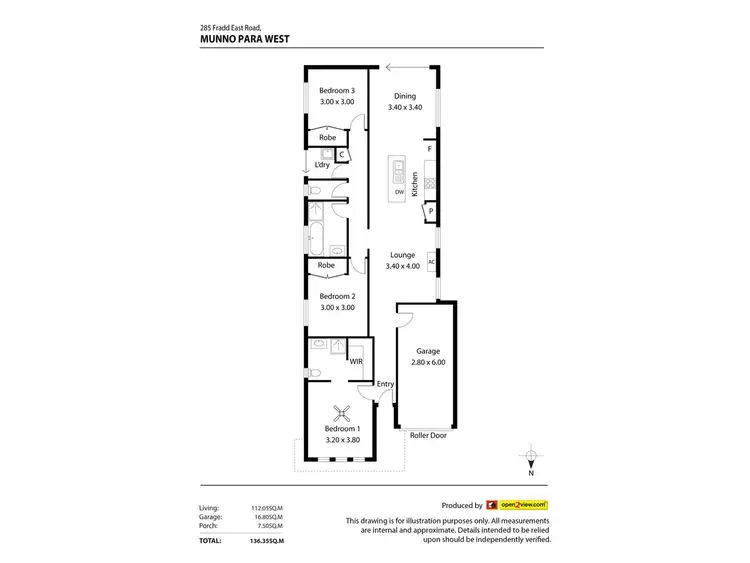 Floorplan of Homely house listing, 285 Fradd East Road, Munno Para West SA 5115