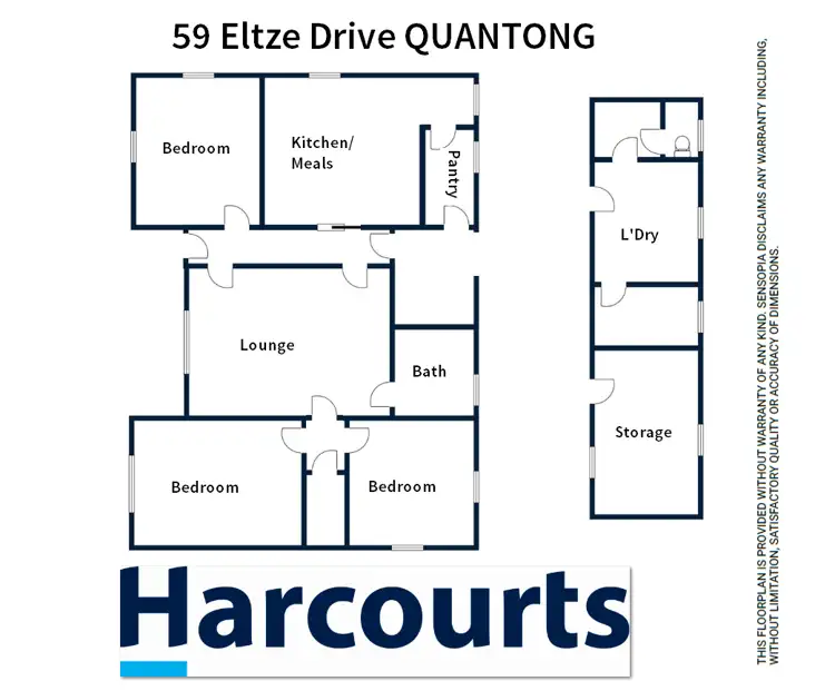 Floorplan of Homely rural property listing, 59 Eltze Drive, Quantong VIC 3401