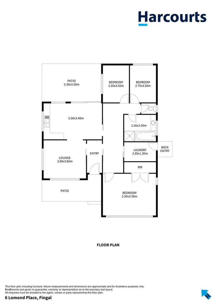 Floorplan of Homely house listing, 6 Lomond Place, Fingal TAS 7214