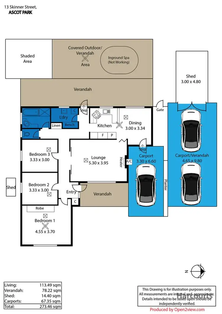 Floorplan of Homely house listing, 13 Skinner Street, Ascot Park SA 5043