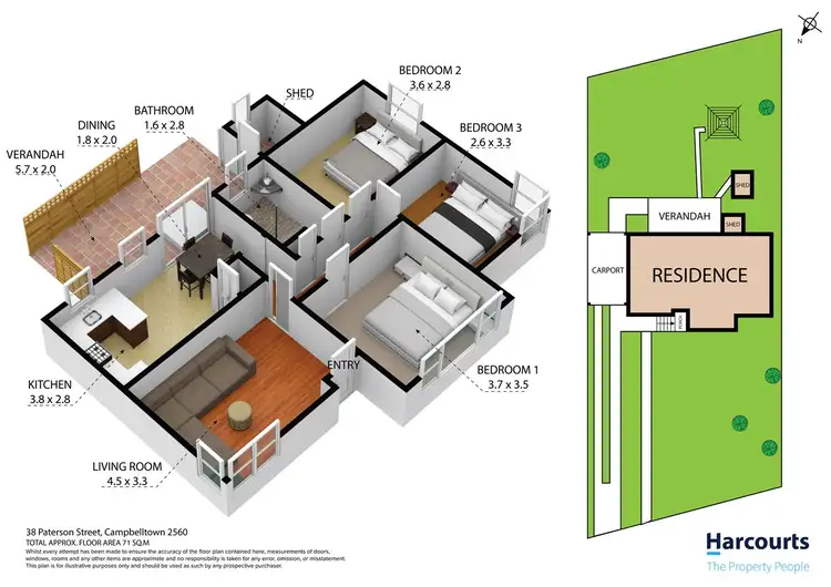 Floorplan of Homely house listing, 38 Paterson Street, Campbelltown NSW 2560