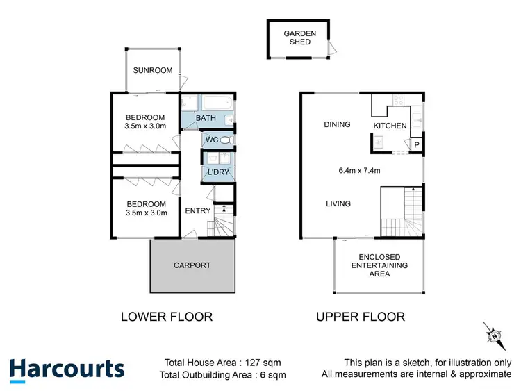 Floorplan of Homely unit listing, 1/2 Ewing Avenue, Kingston Beach TAS 7050