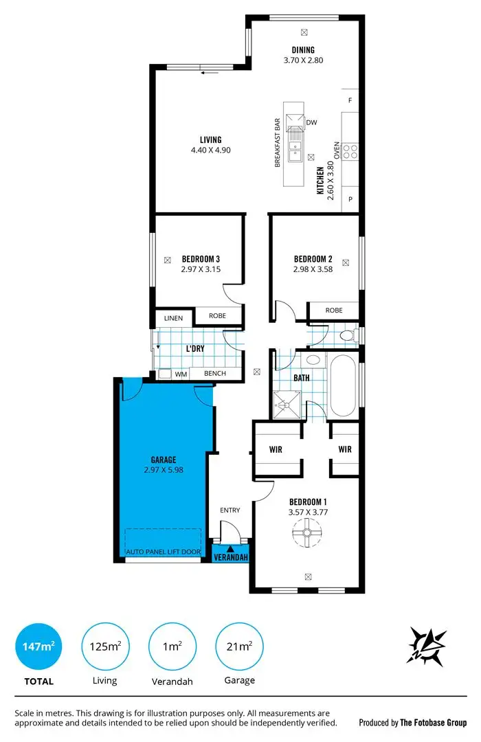 Floorplan of Homely house listing, 4 Newfield Drive, Reynella SA 5161