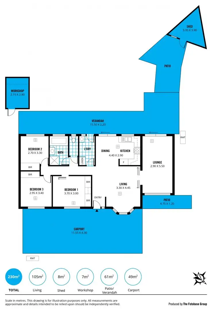 Floorplan of Homely unit listing, 1/372 Gorge Road, Athelstone SA 5076