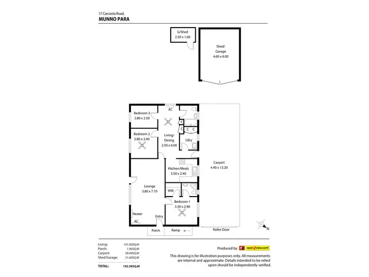 Floorplan of Homely house listing, 17 Carcoola Road, Munno Para SA 5115