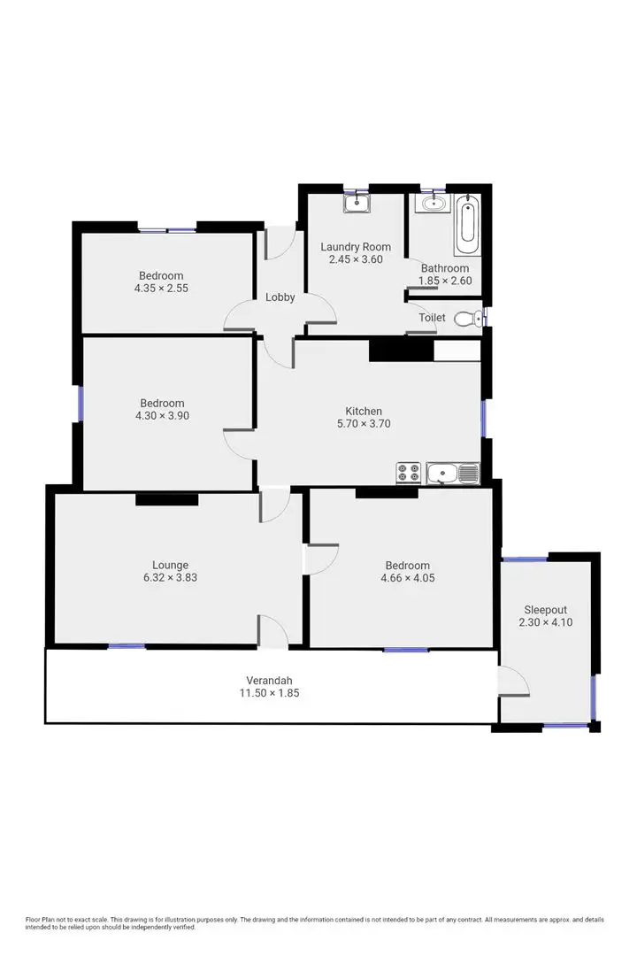 Floorplan of Homely house listing, 57 Bridges Street, Peterborough SA 5422