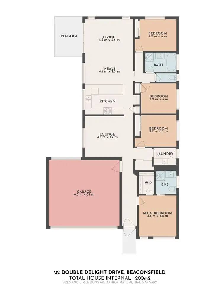 Floorplan of Homely house listing, 22 Double Delight Drive, Beaconsfield VIC 3807