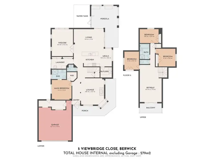 Floorplan of Homely house listing, 5 Viewbridge Close, Berwick VIC 3806