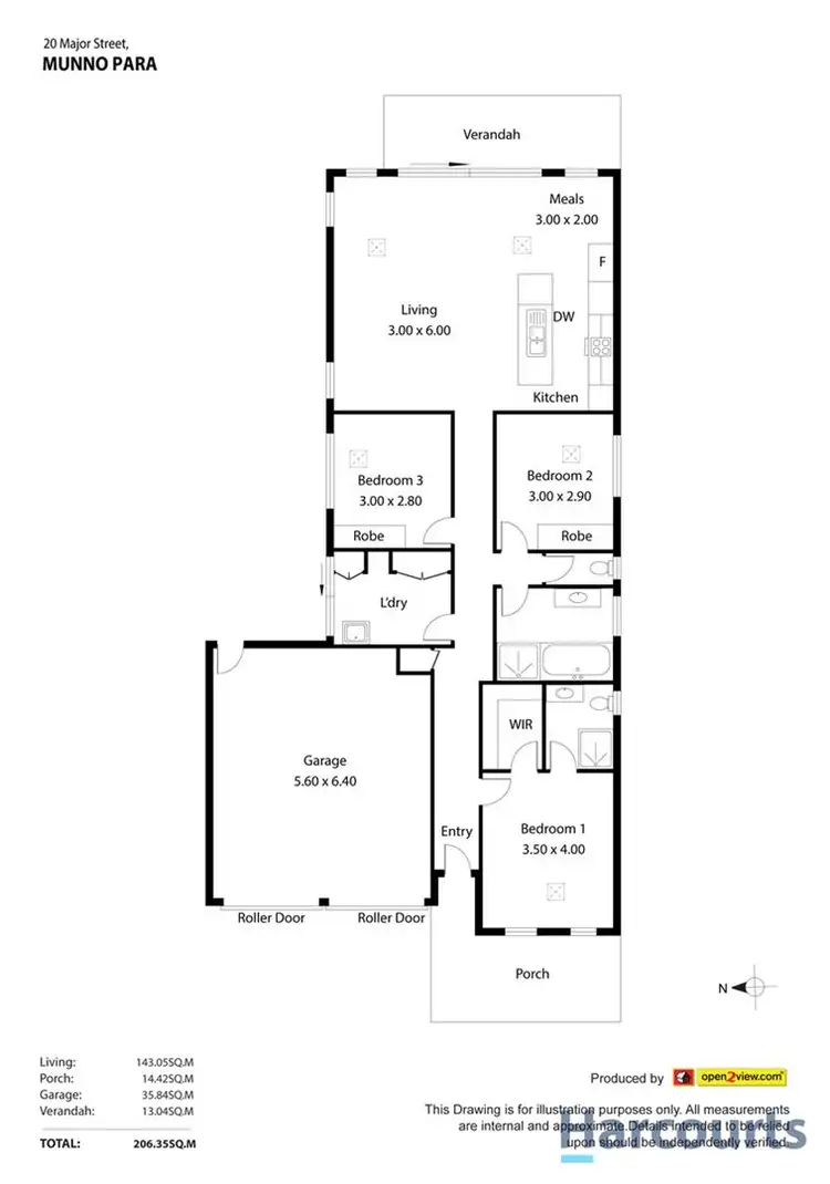 Floorplan of Homely house listing, 20 Major Street, Munno Para SA 5115