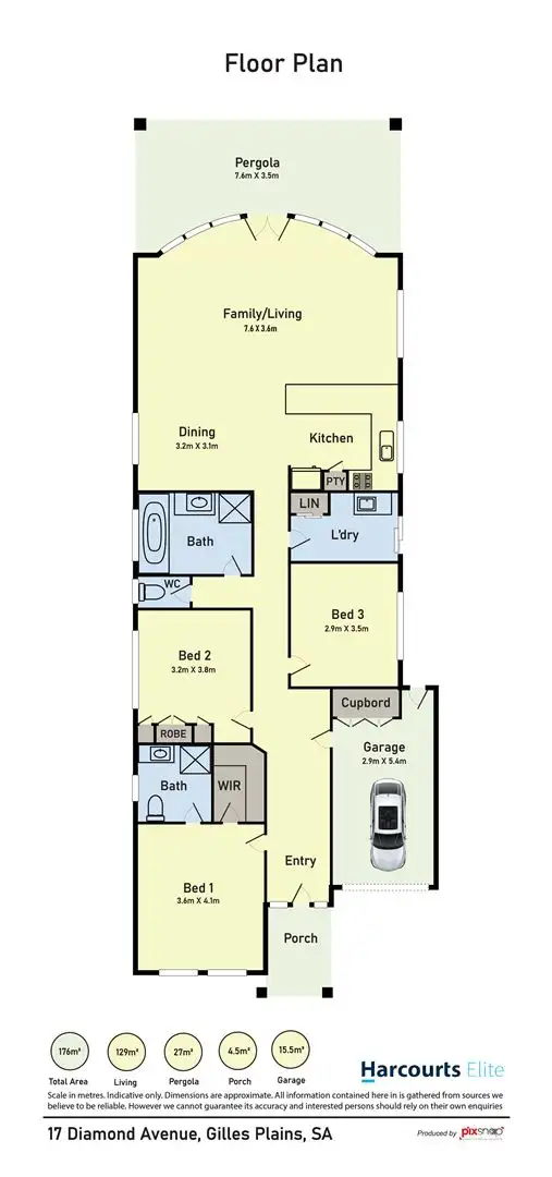 Floorplan of Homely house listing, 17 Diamond Avenue, Gilles Plains SA 5086