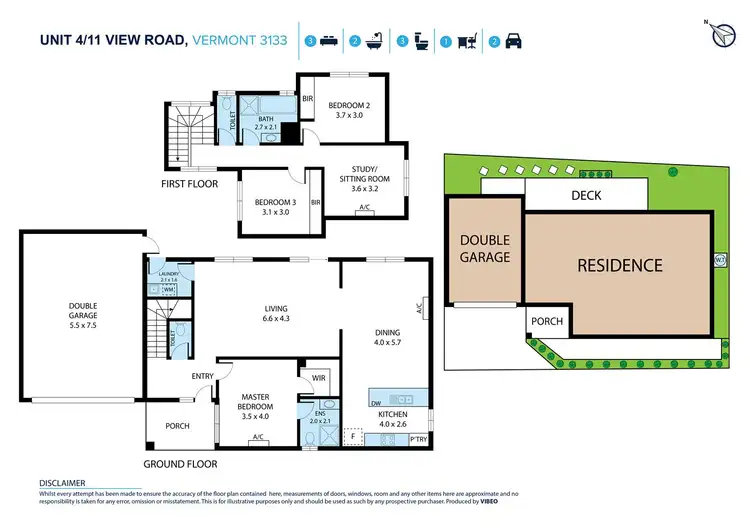 Floorplan of Homely townhouse listing, 4/11 View Road, Vermont VIC 3133