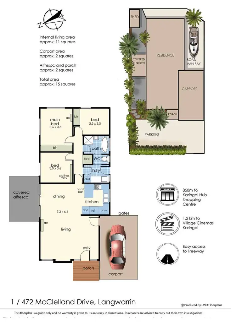 Floorplan of Homely house listing, 1/472 McClelland Drive, Langwarrin VIC 3910