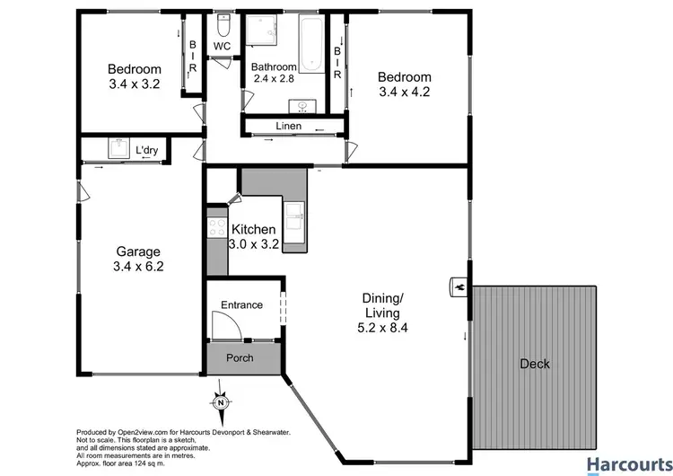 Floorplan of Homely unit listing, 2/7 Clayton Drive, Spreyton TAS 7310